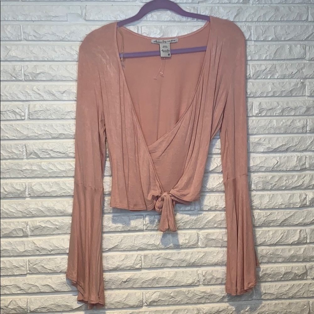 Pink wrap top
